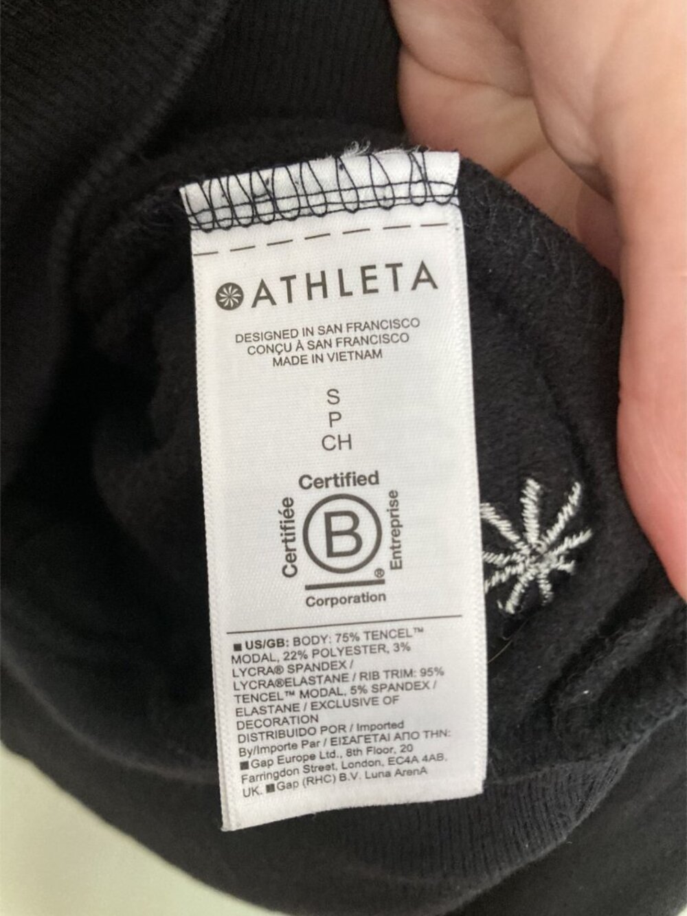 Athleta Black Hooded Zip-Up Jacket Womens Small TENCEL Blend Relaxed Fit - Picture 3 of 5